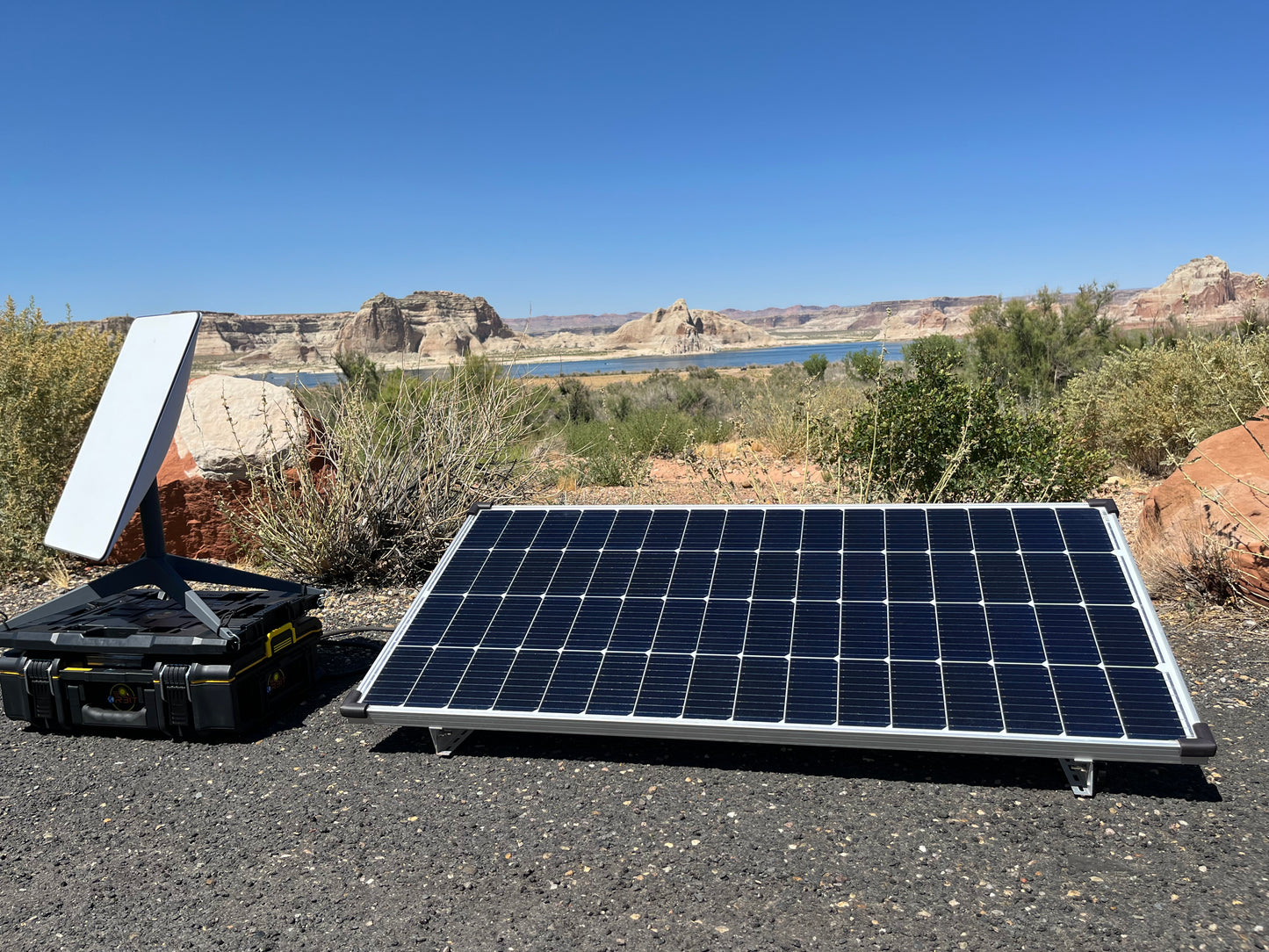 Rigid 200 Watt adjustable angle solar panel for SolOrbit